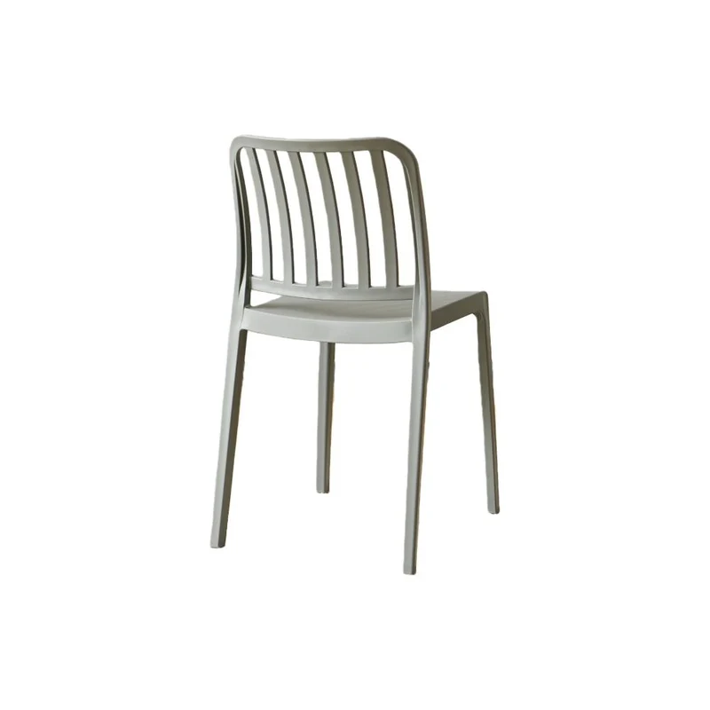 Set de 2 Sillas Brooklyn, Gris Oscuro, con Espaldar en Rayas y Diseño Minimalista