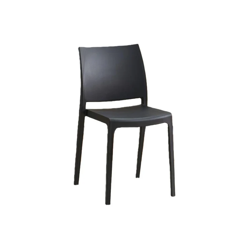 Set de 4 Sillas Soho, Negro, con Espaldar Cerrado y Diseño Minimalista