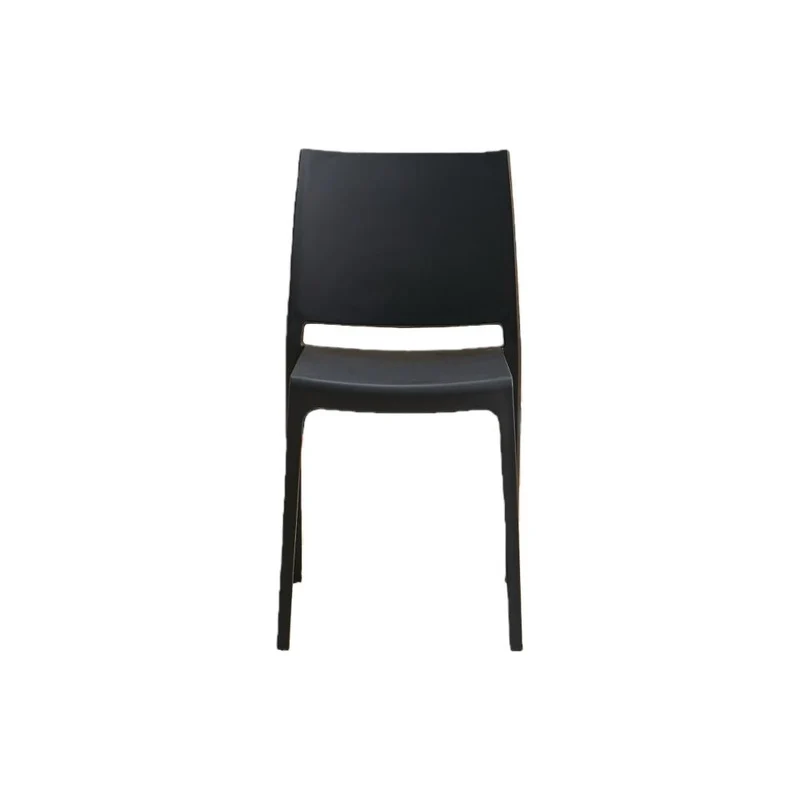 Set de 4 Sillas Soho, Negro, con Espaldar Cerrado y Diseño Minimalista
