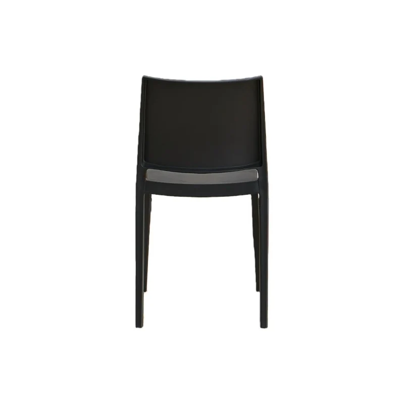 Set de 4 Sillas Soho, Negro, con Espaldar Cerrado y Diseño Minimalista