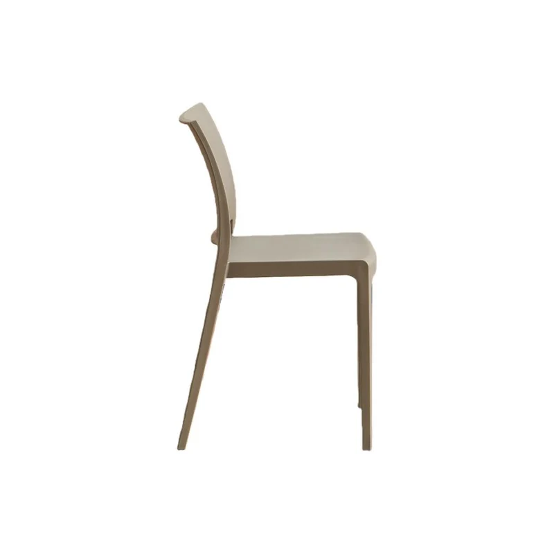 Set de 2 Sillas Soho, Taupe, con Espaldar Cerrado y Diseño Minimalista