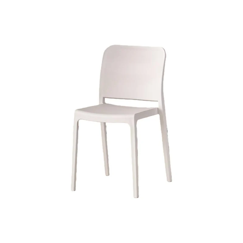 Set de 2 Sillas Triveca, Blanco, con Espaldar Cerrado y Diseño Minimalista