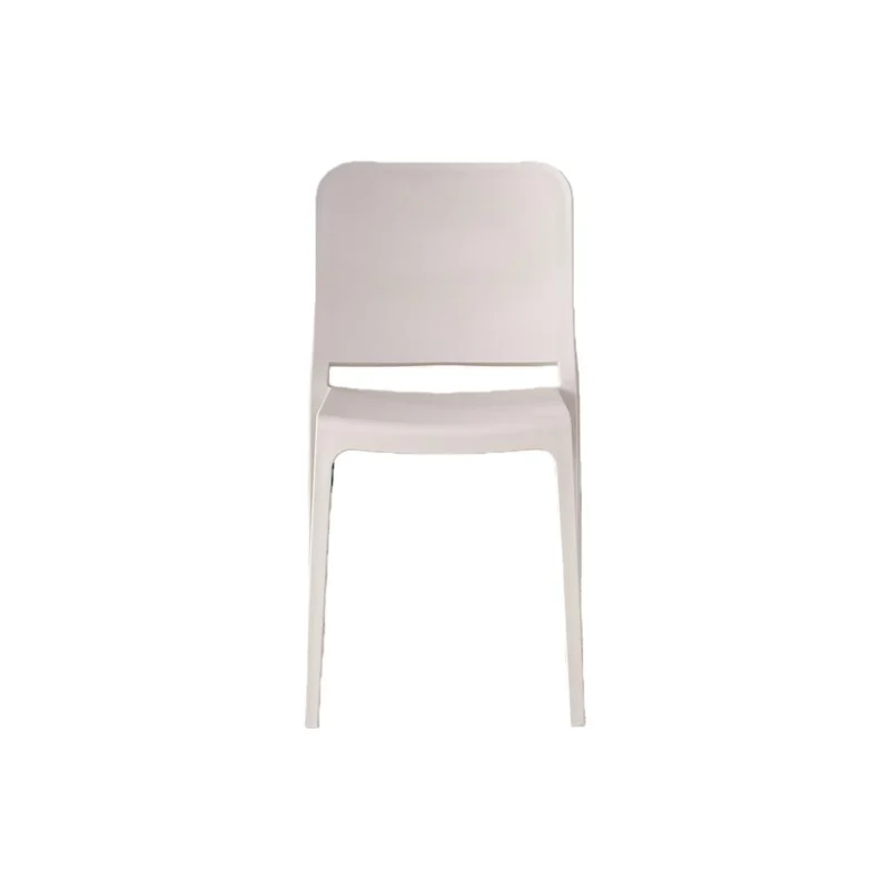 Set de 2 Sillas Triveca, Blanco, con Espaldar Cerrado y Diseño Minimalista