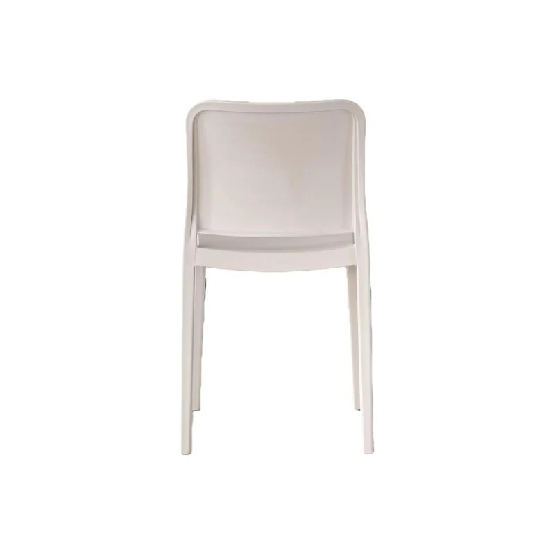Set de 2 Sillas Triveca, Blanco, con Espaldar Cerrado y Diseño Minimalista