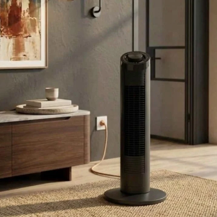 Ventilador De Torre Ventus 32, Negro, Con temporizador Incluye Control Remoto
