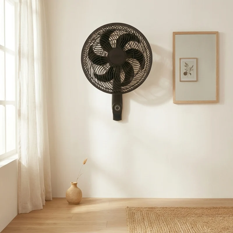 Ventilador Veronil 18, Negro, con Base en cruz, 3 Velocidades y 6 Aspas, 3 en 1