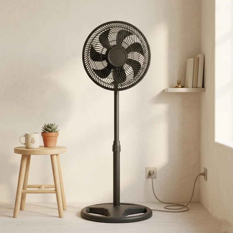 Ventilador Astor 14, Negro, Con 3 velocidades y 2 en 1