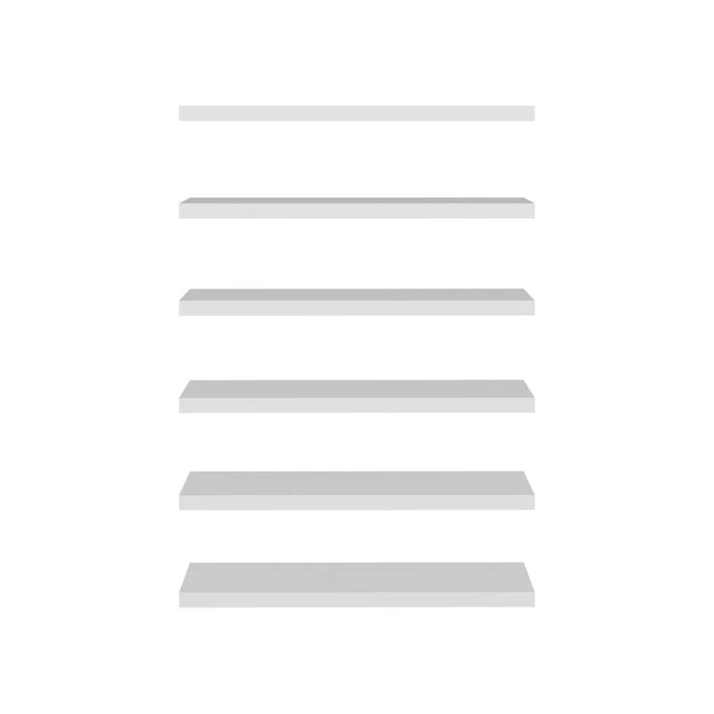 Repisa Flotante Aura X2, Kronos Blanco, con Diseño Minimalista ZF