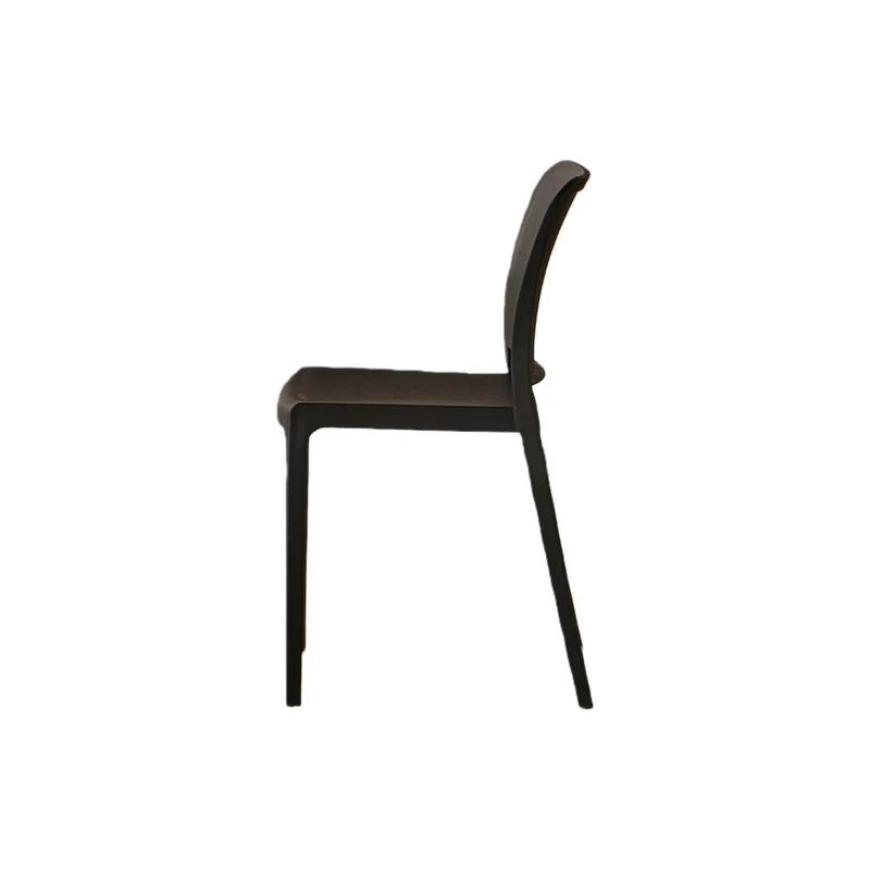 Set de 2 Sillas Triveca, Negro, con Espaldar Cerrado y Diseño Minimalista