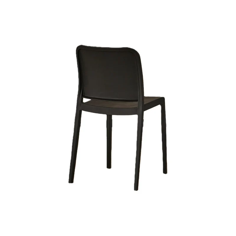 Set de 2 Sillas Triveca, Negro, con Espaldar Cerrado y Diseño Minimalista