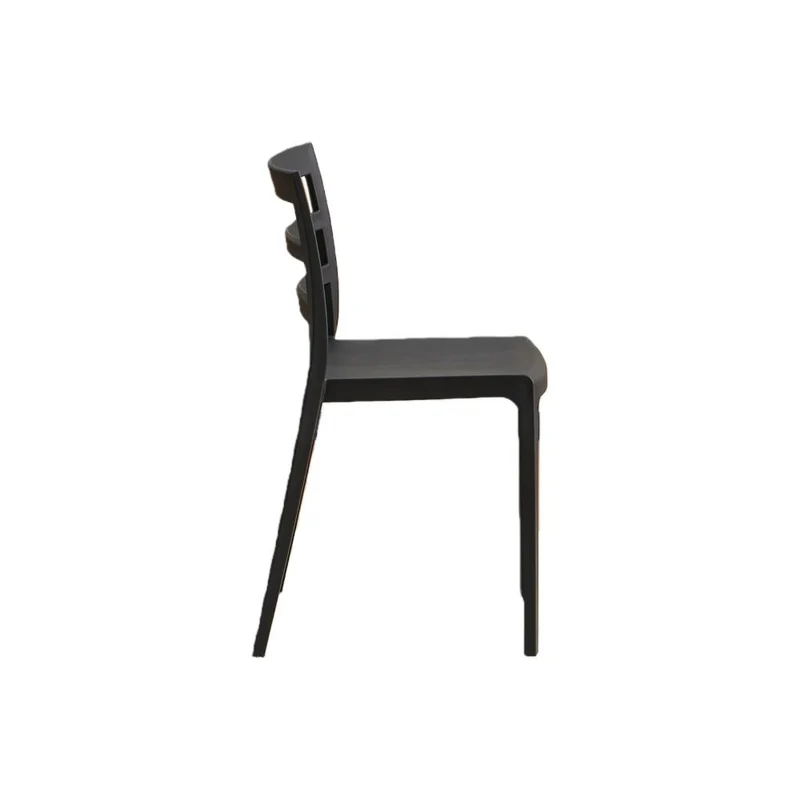 Set de 2 Sillas New York, Negro, con Espaldar en Líneas y Diseño Minimalista