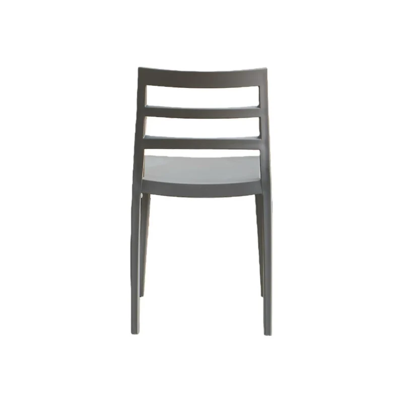 Set de 4 Sillas New York, Gris Oscuro, con Espaldar en Líneas y Diseño Minimalista