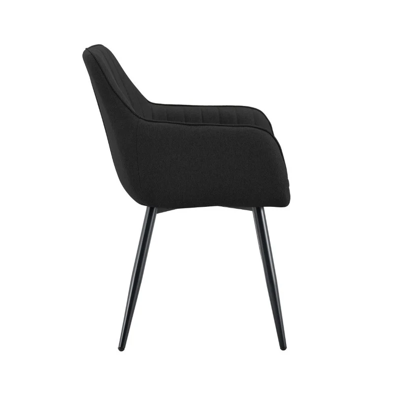 Set de 4 Sillas Neo, Color Negro, con Espaldar y Diseño Moderno