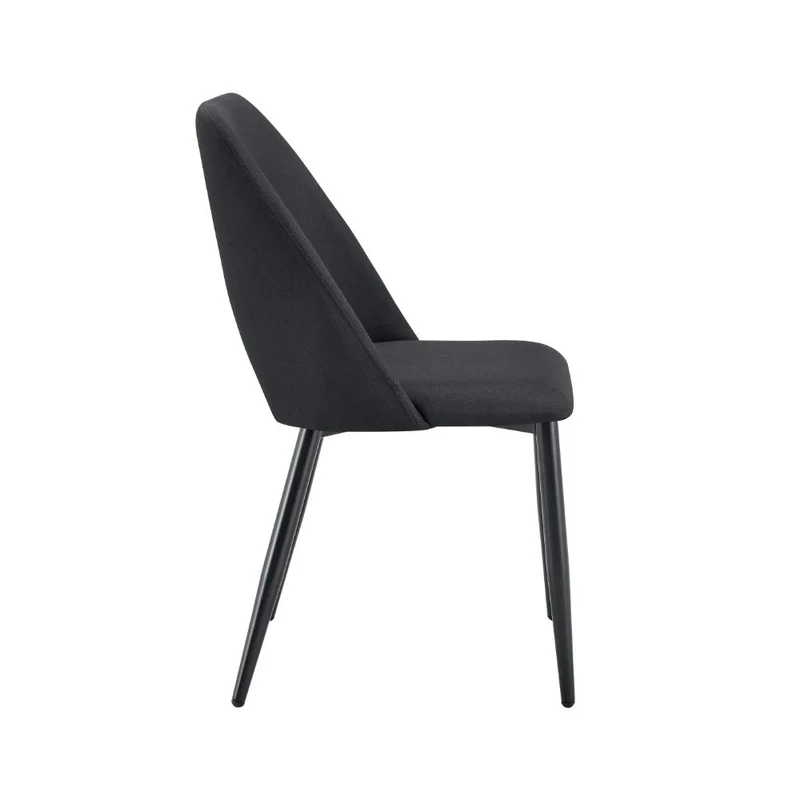 Set de 4 Sillas Urban, Color Negro, con Espaldar y Diseño Moderno