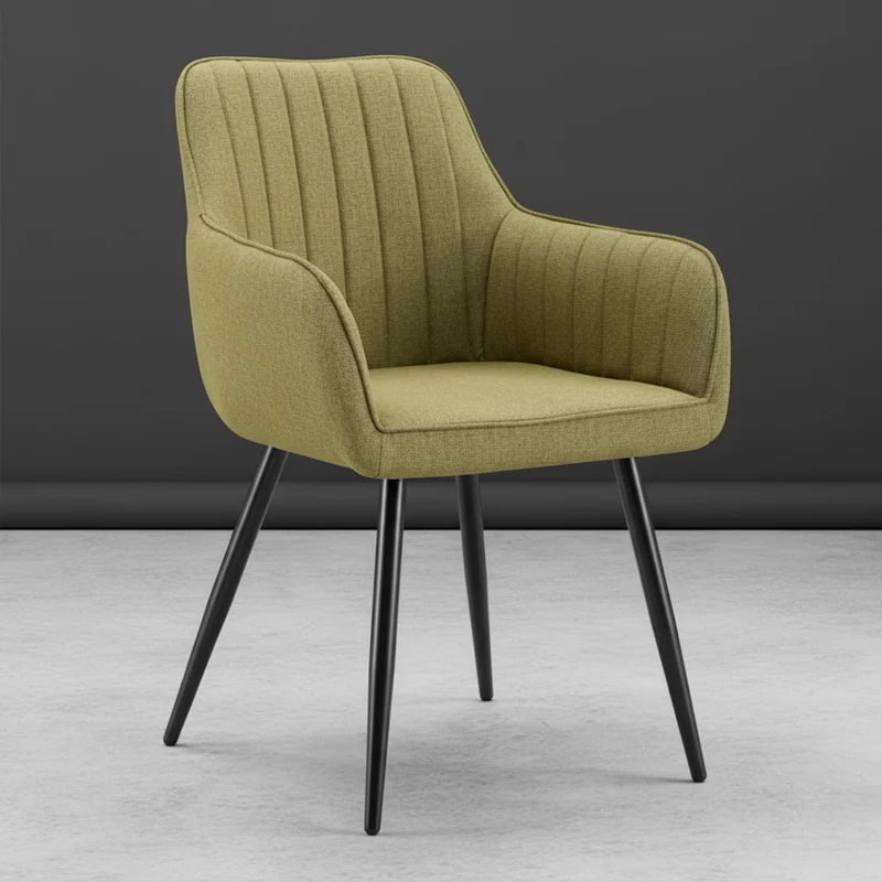 Set de 4 Sillas Neo, Color Verde, con Espaldar y Diseño Moderno