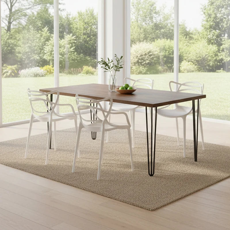 Set de 4 Sillas Palermo, Color Blanco, con Espaldar y Diseño Moderno