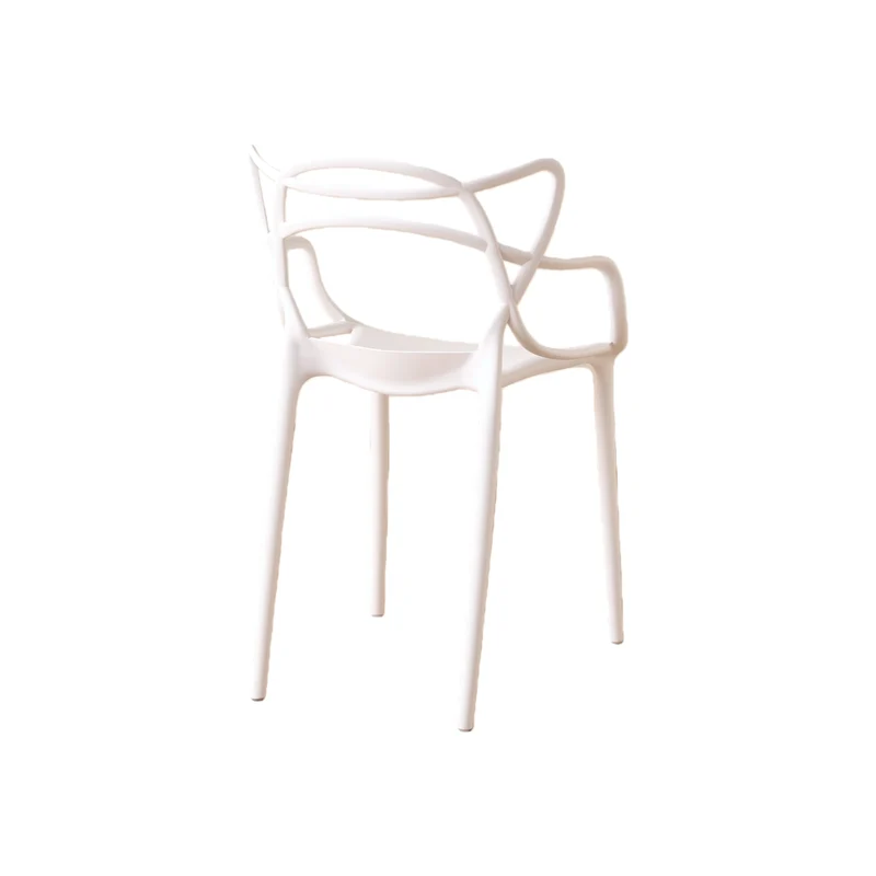 Set de 4 Sillas Palermo, Color Blanco, con Espaldar y Diseño Moderno