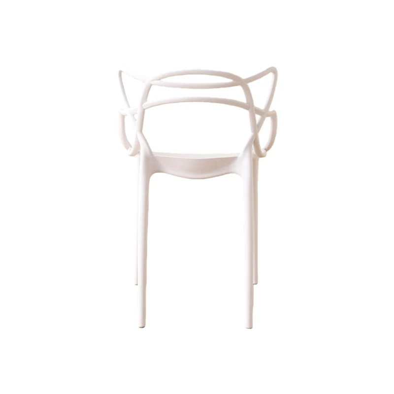 Set de 4 Sillas Palermo, Color Blanco, con Espaldar y Diseño Moderno