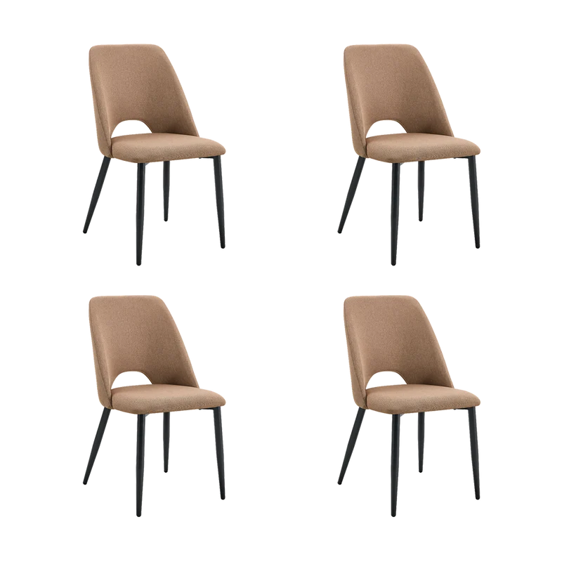 Set de 4 Sillas Urban, Color Marrón, con Espaldar y Diseño Moderno