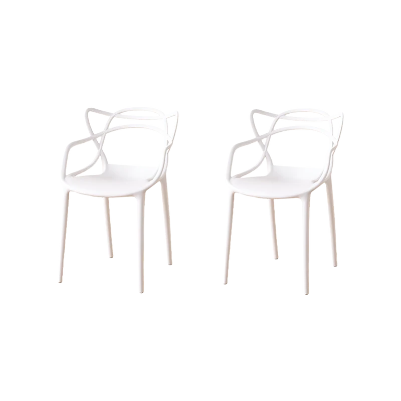 Set de 2 Sillas Palermo, Color Blanco, con Espaldar y Diseño Moderno