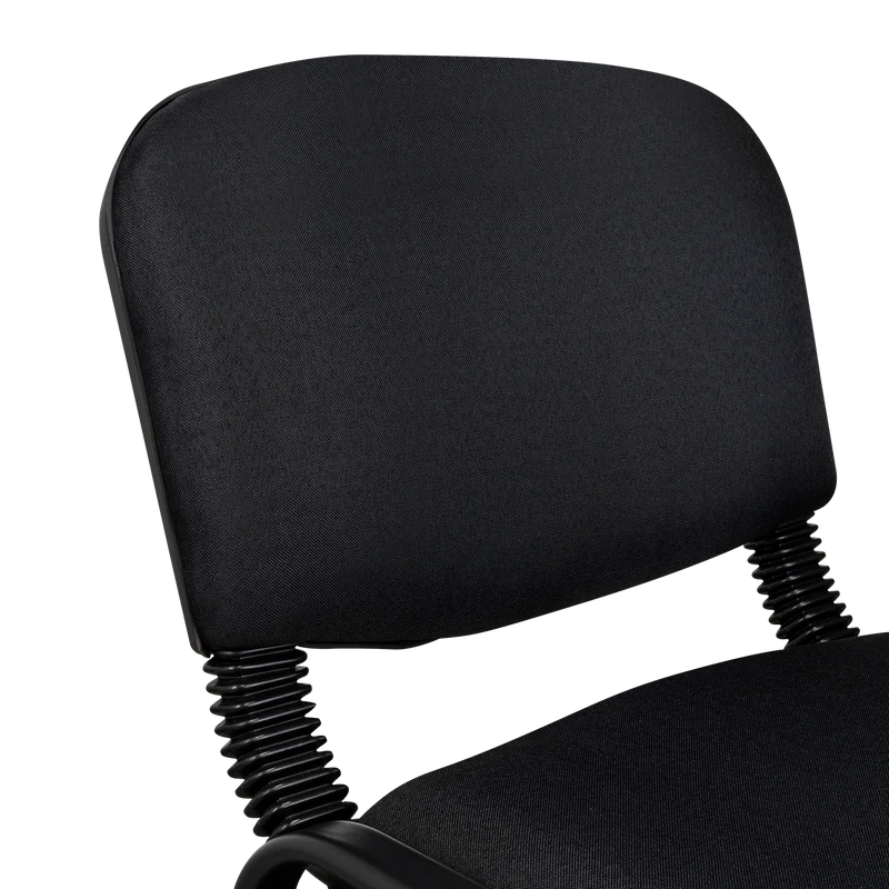 Set de 2 Sillas Interlocutora, Negro, con Espaldar y Diseño Sencillo sin Brazo