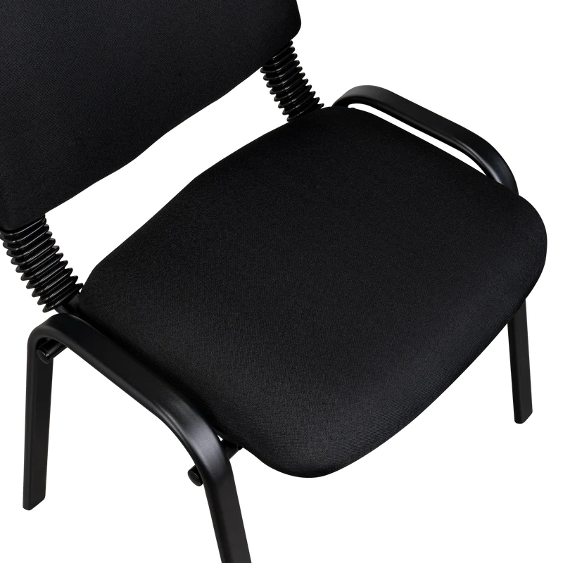 Set de 2 Sillas Interlocutora, Negro, con Espaldar y Diseño Sencillo sin Brazo
