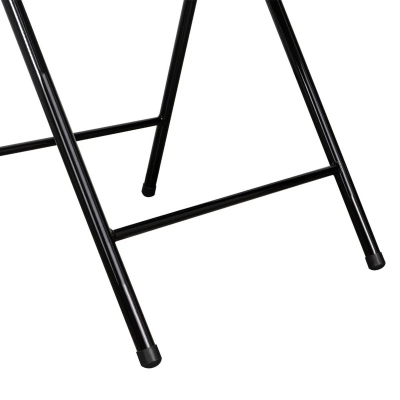Set de 2 Sillas Plegable Dako, Blanco, Espaldar y Asiento en Material Plástico y Patas Metálicas