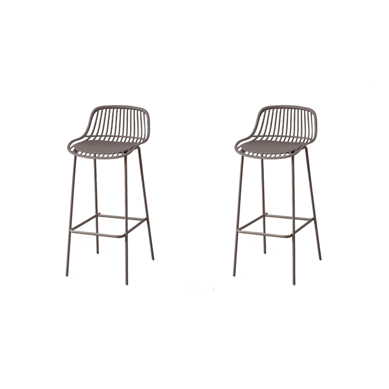 Set de 2 Sillas para Bar Tulum, Color Taupe, Diseño Moderno