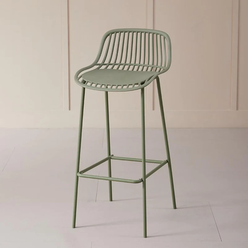Set de 4 Butacos para Barra Tulum, Color Verde Olivo, Diseño Moderno
