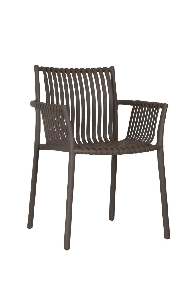 Set de 2 Sillas Madrid con Brazos, Color Taupe, con Espaldar y Diseño Moderno