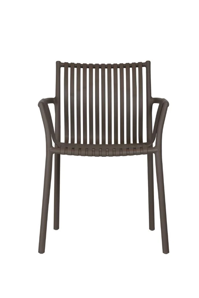 Set de 2 Sillas Madrid con Brazos, Color Taupe, con Espaldar y Diseño Moderno