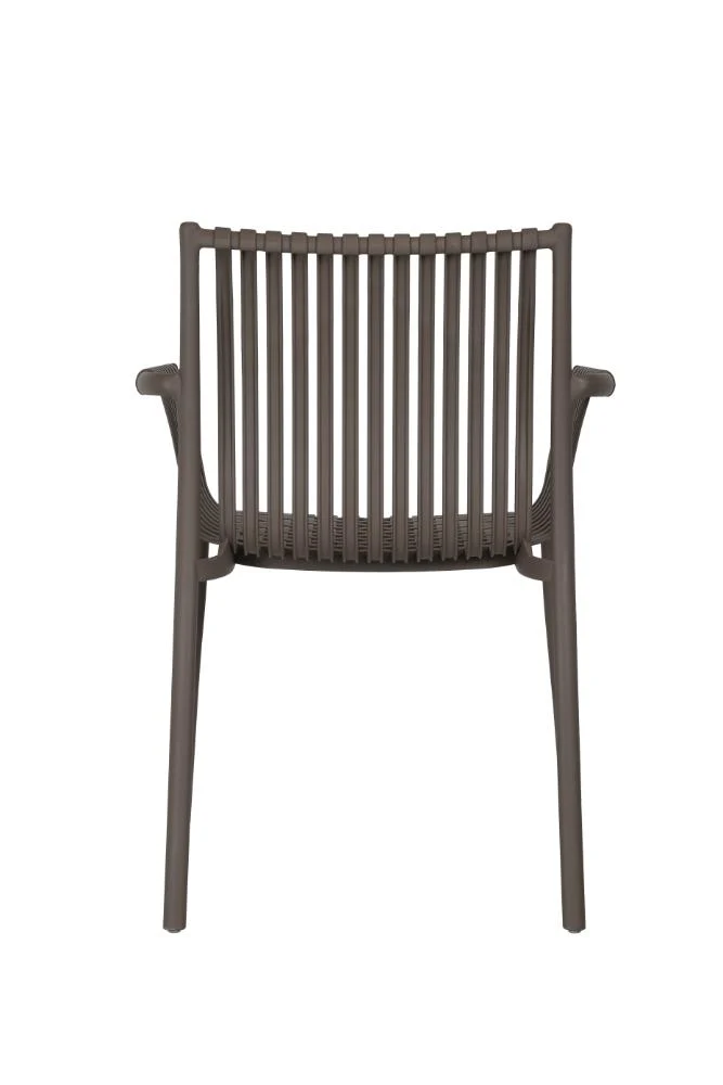 Set de 2 Sillas Madrid con Brazos, Color Taupe, con Espaldar y Diseño Moderno