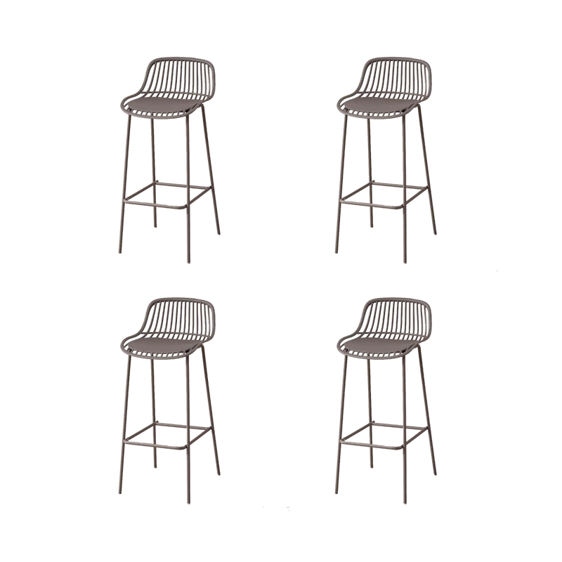 Set de 4 Sillas para Bar Tulum, Color Taupe, Diseño Moderno