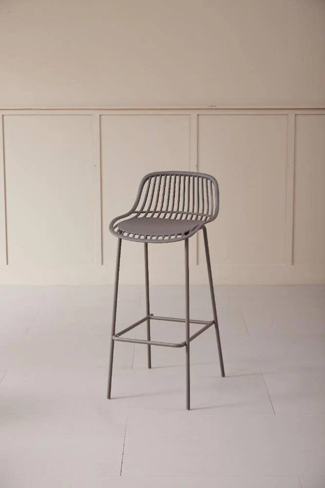 Set de 4 Sillas para Bar Tulum, Color Taupe, Diseño Moderno
