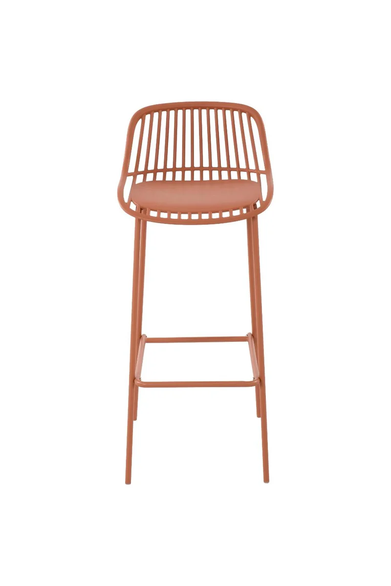 Set de 2 Sillas Par Bar Tulum, Color Terracota, Diseño Moderno