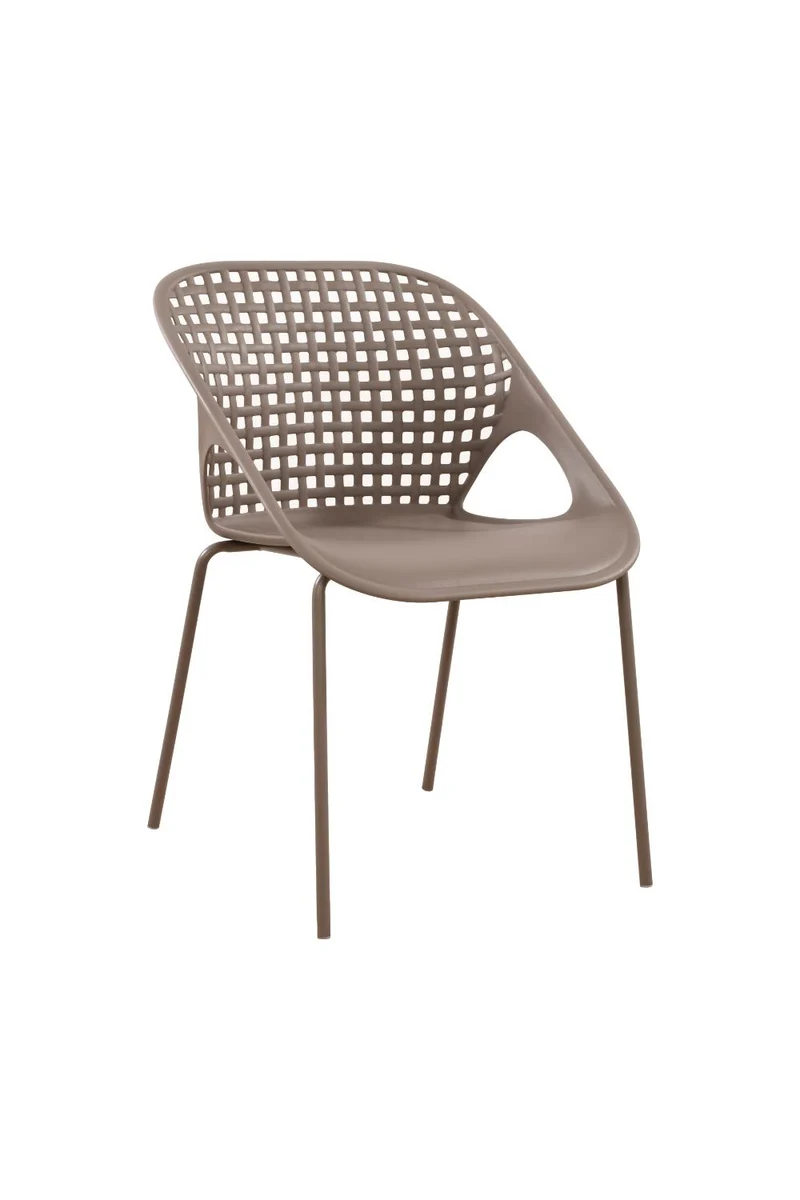 Set de 2 Sillas Senit con Brazos, Color Taupe, con Espaldar y Diseño Moderno