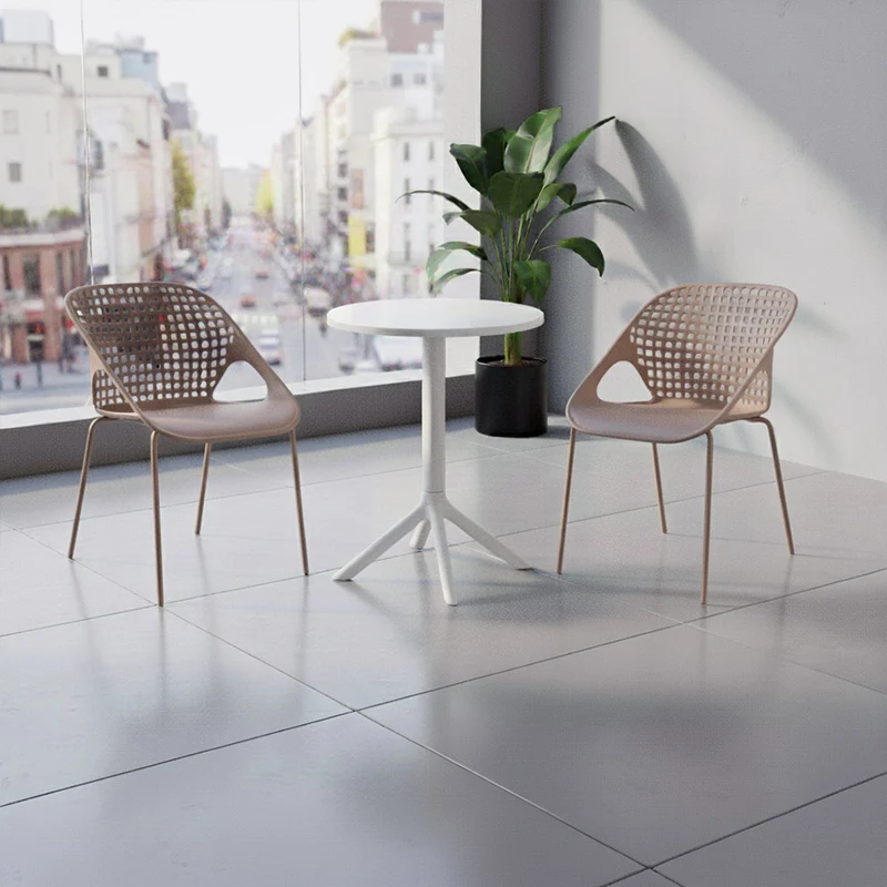 Set de 2 Sillas Senit con Brazos, Color Taupe, con Espaldar y Diseño Moderno