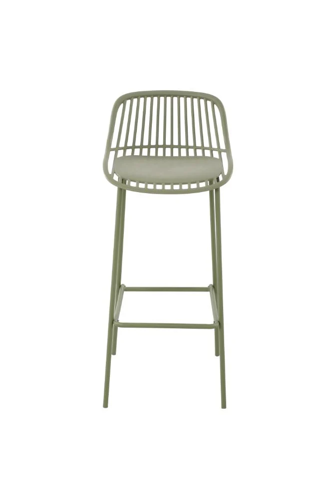 Set de 2 Butacos para Barra Tulum, Color Verde Olivo, Diseño Moderno