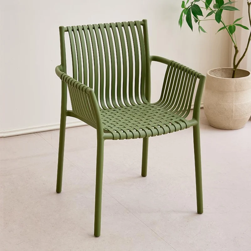 Set de 2 Sillas Madrid con Brazos, Color Verde Olivo, con Espaldar y Diseño Moderno