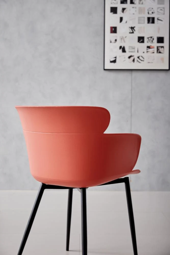 Set de 2 Sillas Miami con Brazos, Color Rojo, con Espaldar y Diseño Moderno