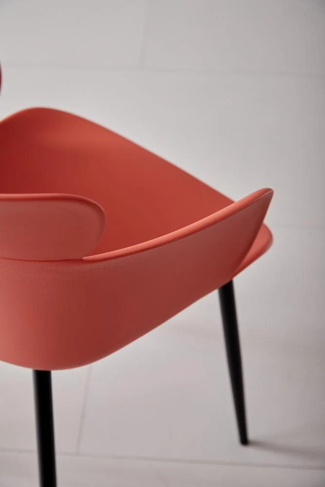 Set de 2 Sillas Miami con Brazos, Color Rojo, con Espaldar y Diseño Moderno