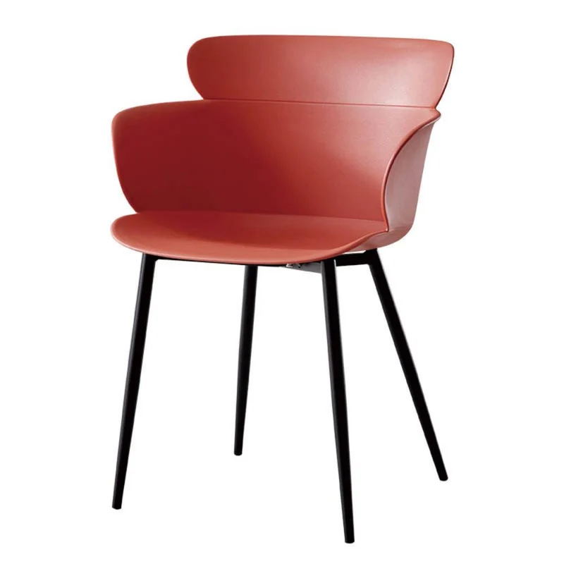 Set de 4 Sillas Miami con Brazos, Color Rojo, con Espaldar y Diseño Moderno