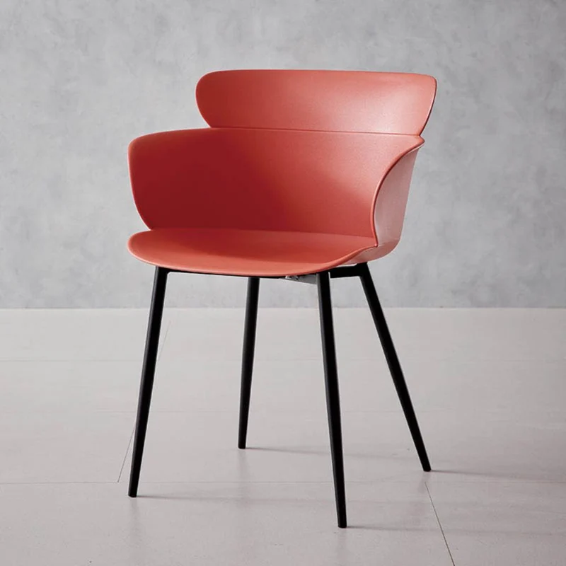 Set de 4 Sillas Miami con Brazos, Color Rojo, con Espaldar y Diseño Moderno