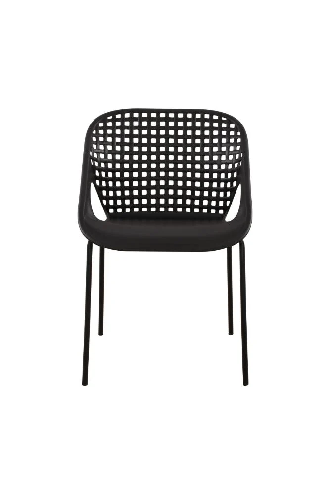Set de 4 Sillas Senit con Brazos, Color Negro, con Espaldar y Diseño Moderno