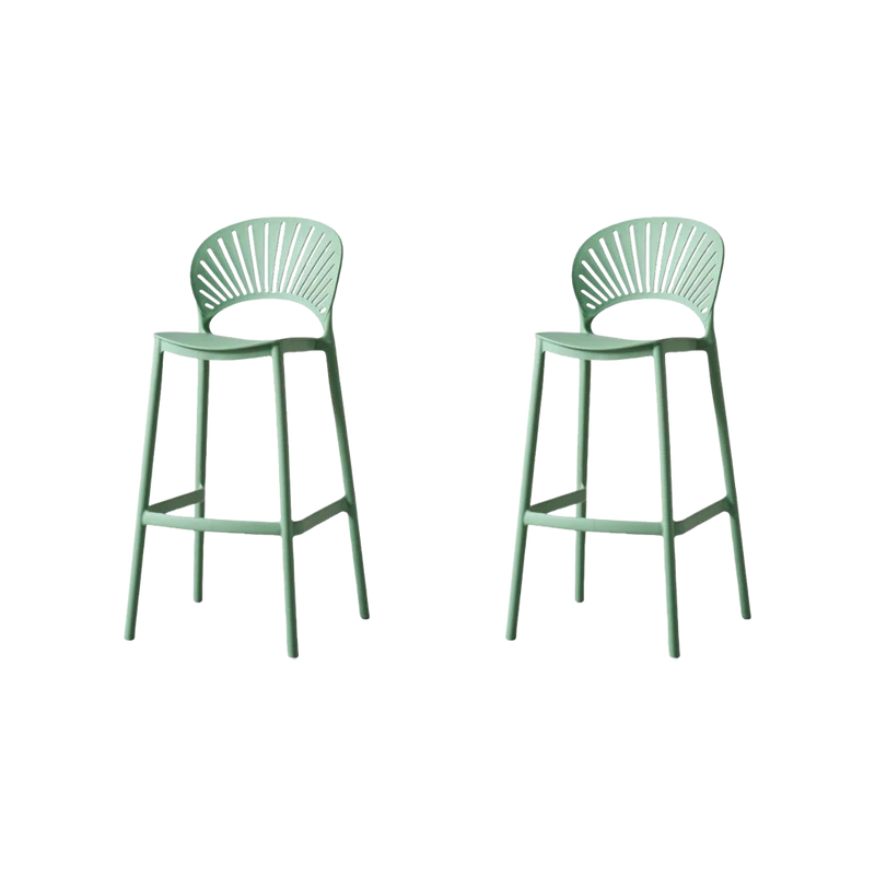 Set de 2 Sillas para Bar Paraíso, Color Verde Olivo, Diseño Moderno