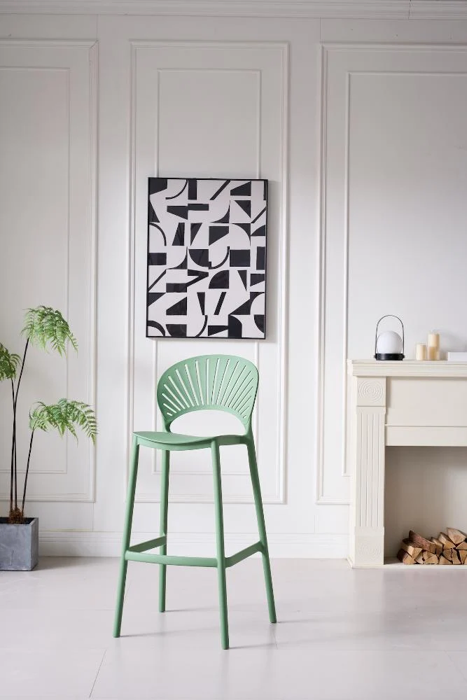 Set de 2 Sillas para Bar Paraíso, Color Verde Olivo, Diseño Moderno