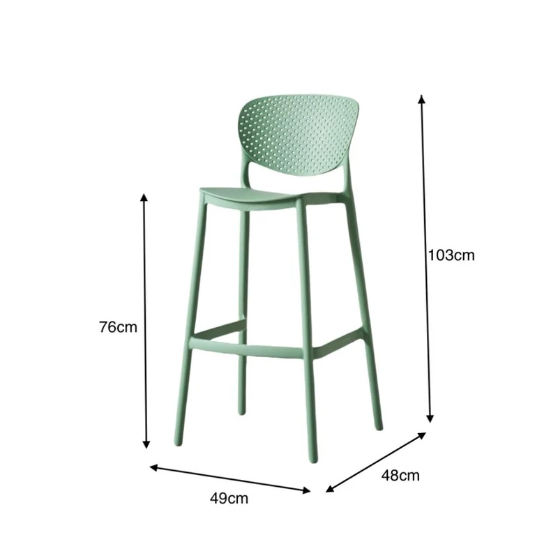 Set de 2 Sillas para Bar Río, Color Verde Olivo, Diseño Moderno