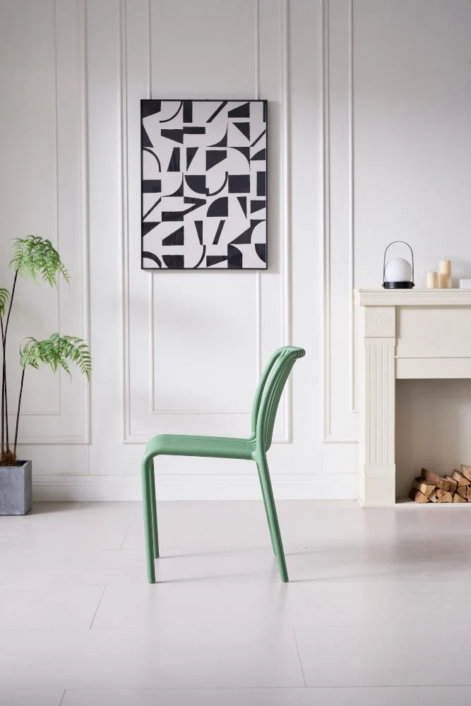 Set de 2 Sillas Terra, Color Verde Olivo, con Espaldar