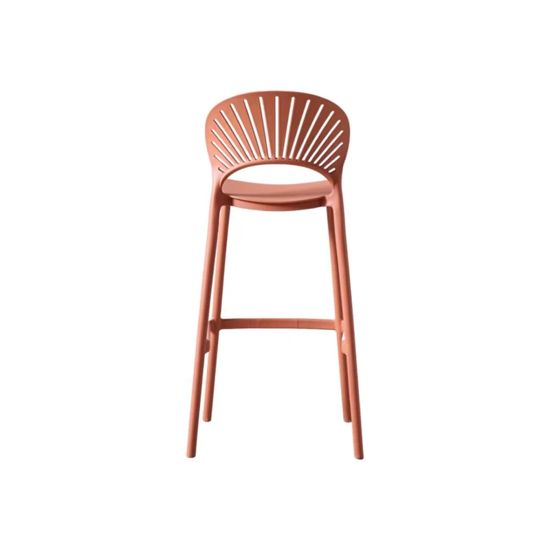Set de 2 Sillas para Bar Paraíso, Color Terracota, Diseño Moderno