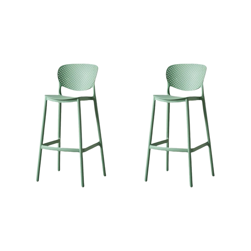 Set de 2 Sillas para Bar Río, Color Verde Olivo, Diseño Moderno